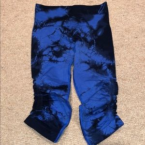 Blue and Black Tie Dye Lulu Lemon Leggings